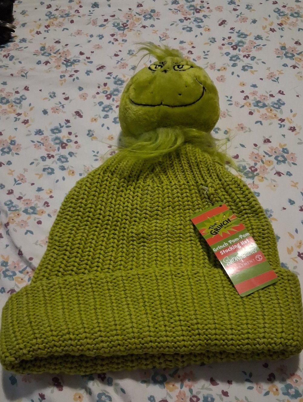 BNWT The GRINCH Pom-Pom Beanie Hat - Green